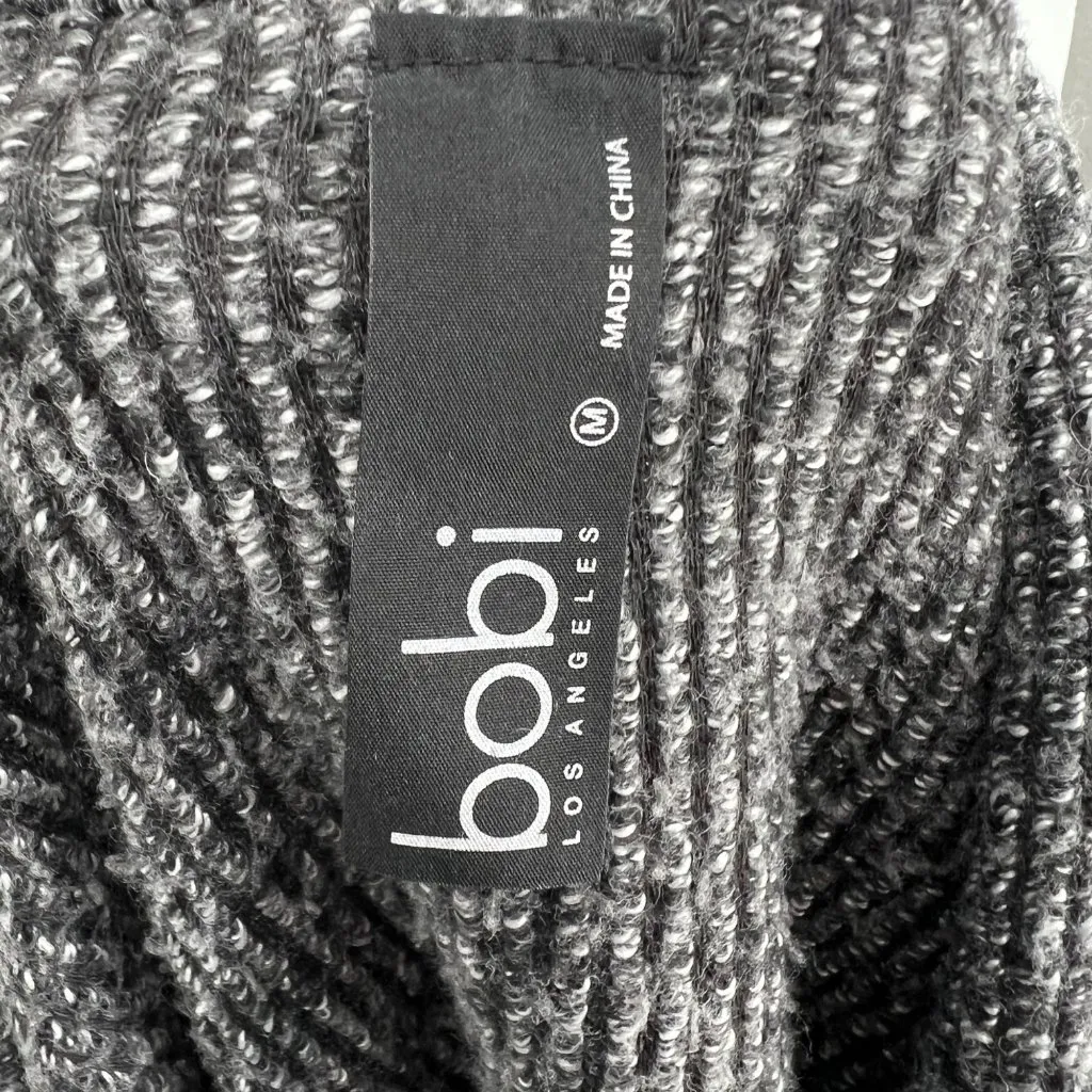 Bobi Los Angeles Off-Shoulder Knit Top Charcoal Gray Size Medium - Image 7