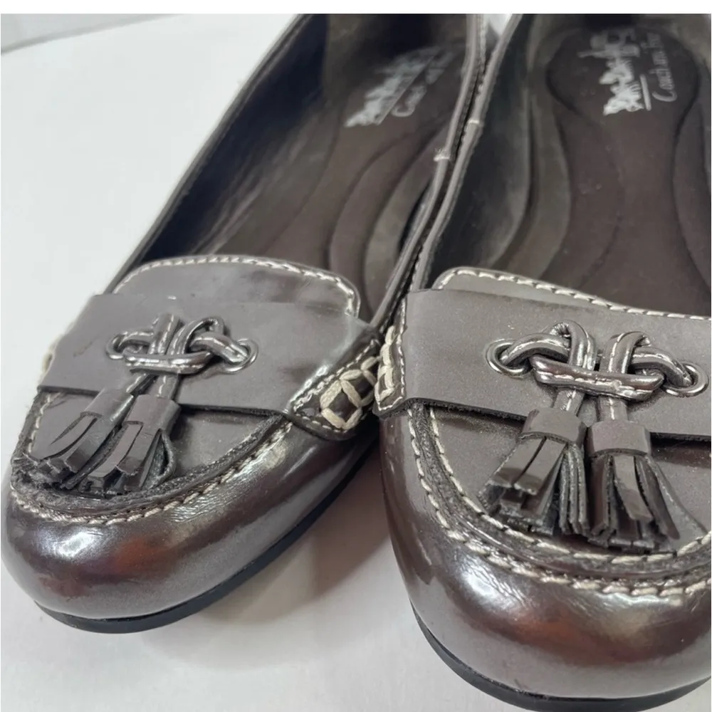 Coach and Four Alice Round Toe Loafers Brown Size 8.5 - Image 2