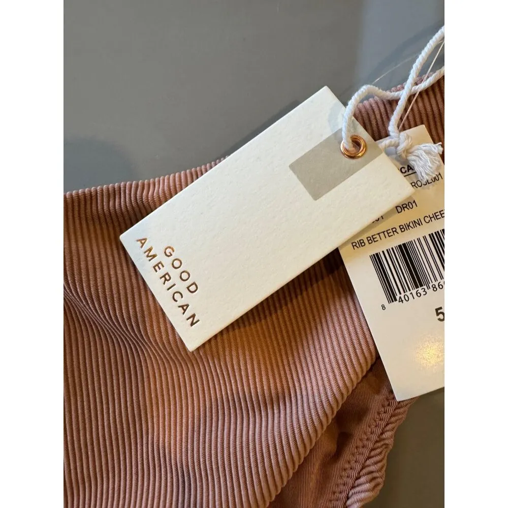 Good American Bikini Bottom Women 2X Desert Rose Rib Better Cheeky‎ NWT Swimwear - Image 6