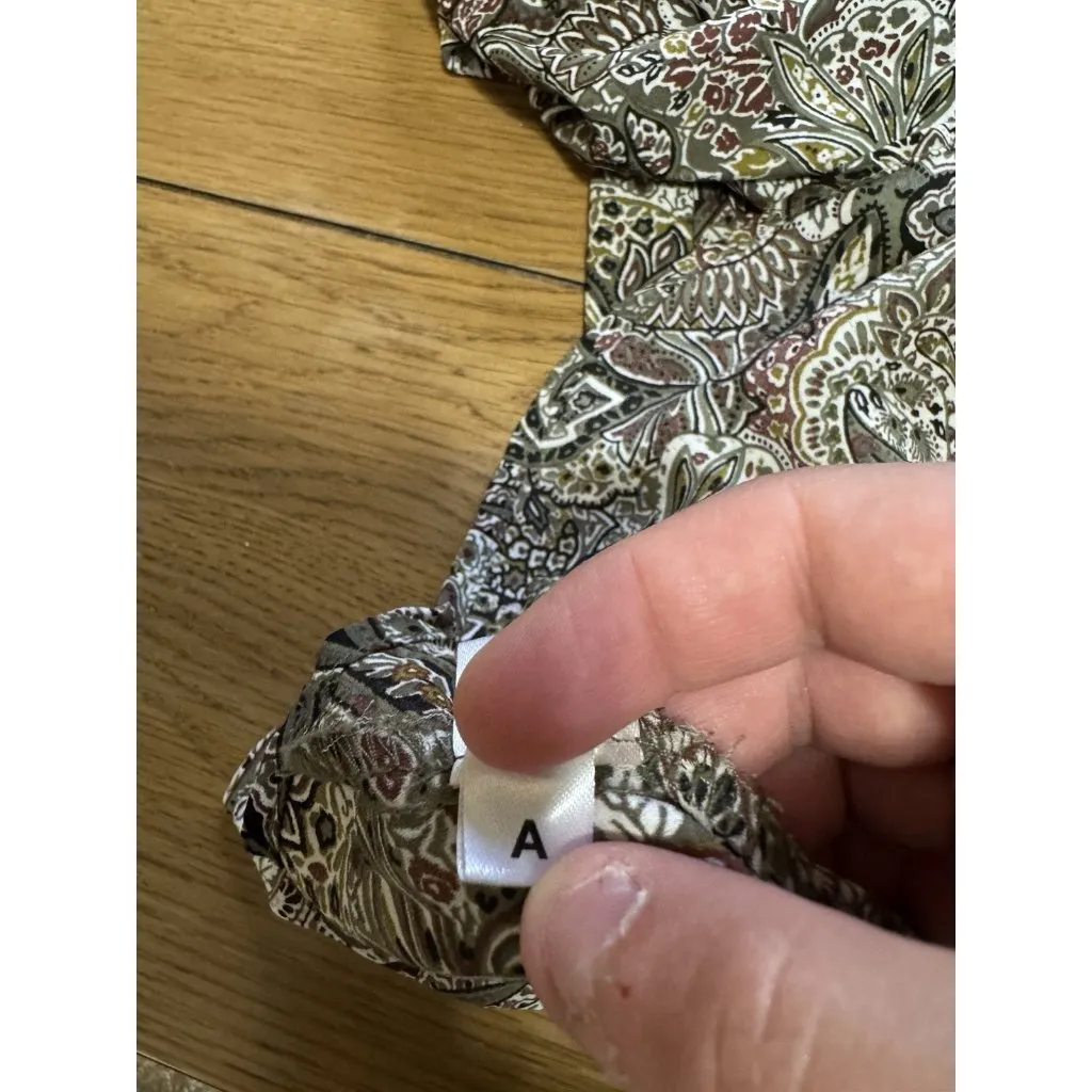 Ann Taylor LOFT Paisley‎ Long Sleeve Blouse Top Size Medium Boho Peasant Flowy - Image 12