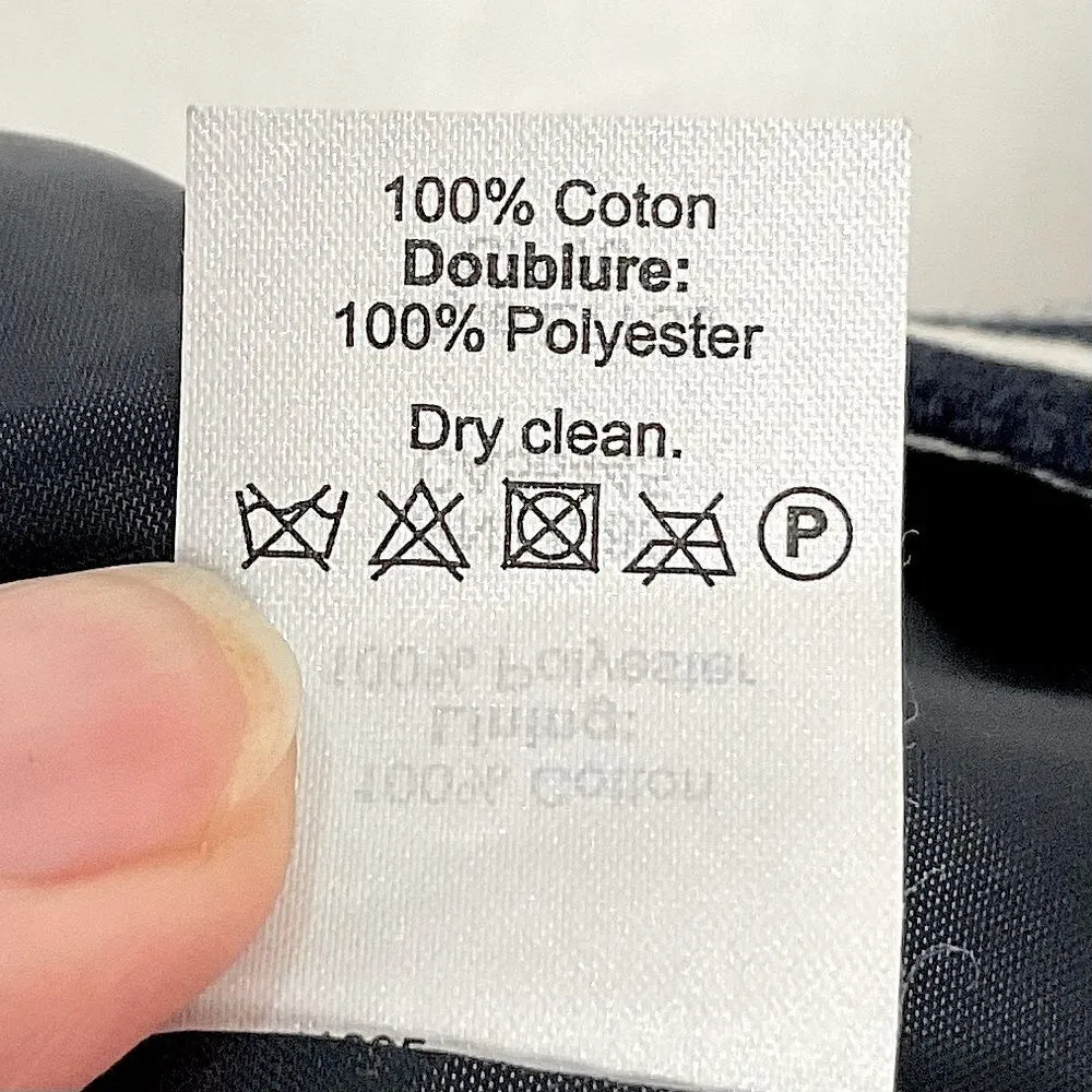 J CREW Embellished Sleeveless Sheath Dress Navy & White Stripe Sz 0 - Image 8