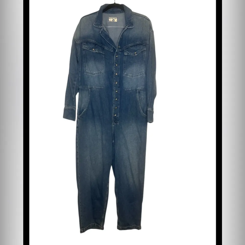 NWT Free People x Care FP Townes Jumpsuit in High Noon Size M - Image 4