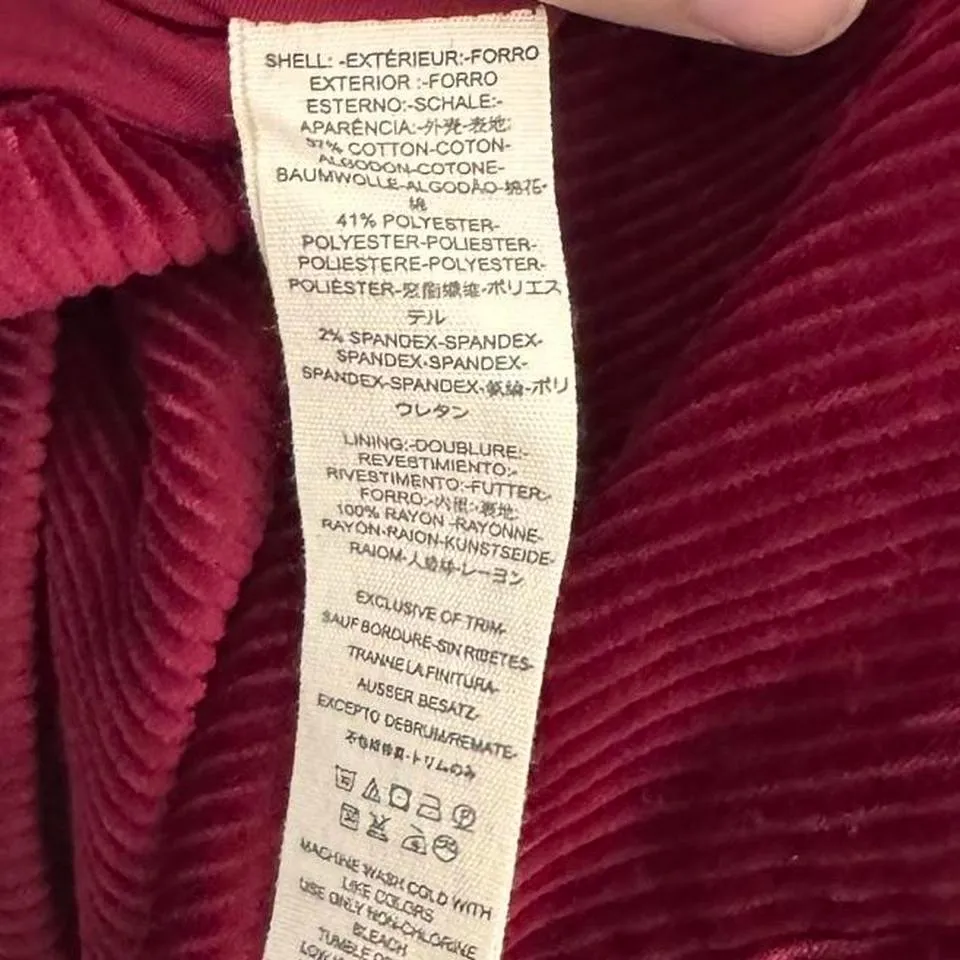 Burgundy Free People Corduroy Overall Dress Fall Vintage Vibes Layering Size 6 - Image 6