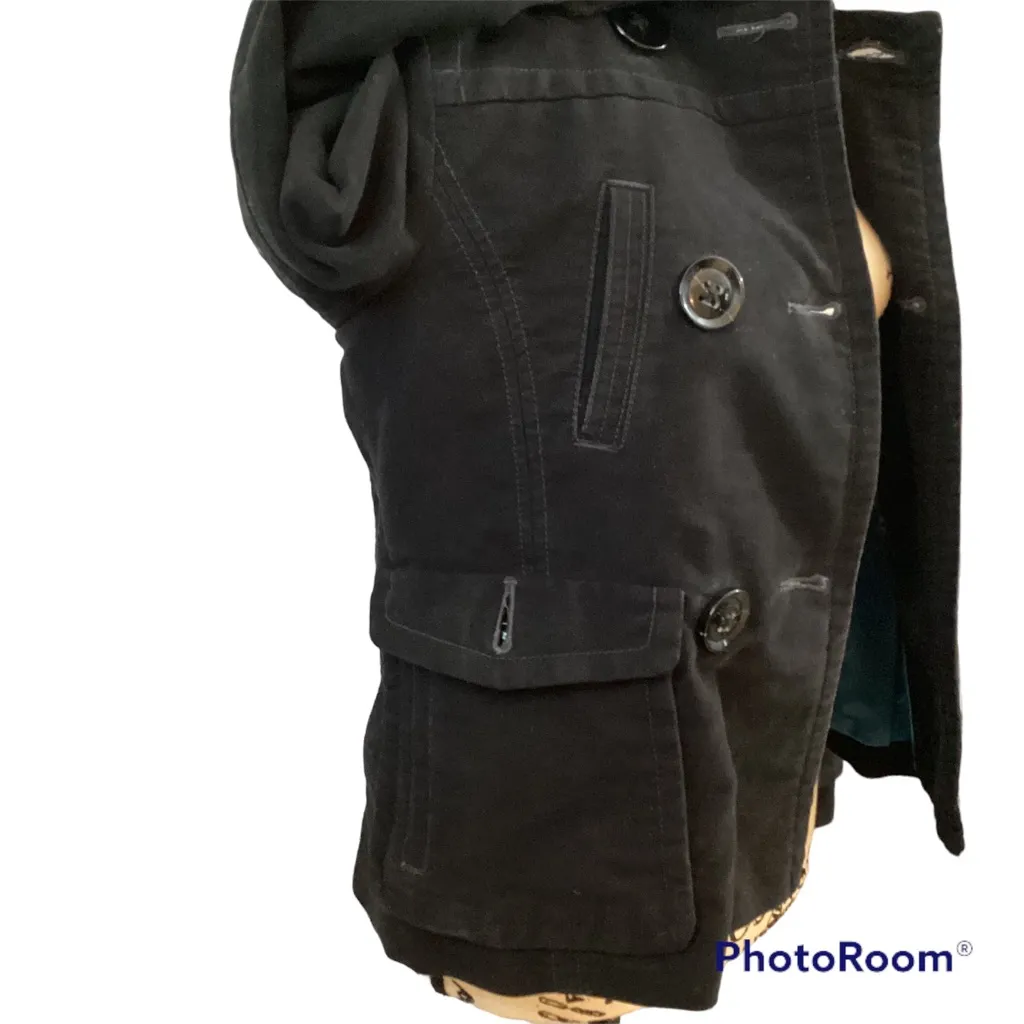 American Eagle short pea coat. Black. Size Small - Image 6