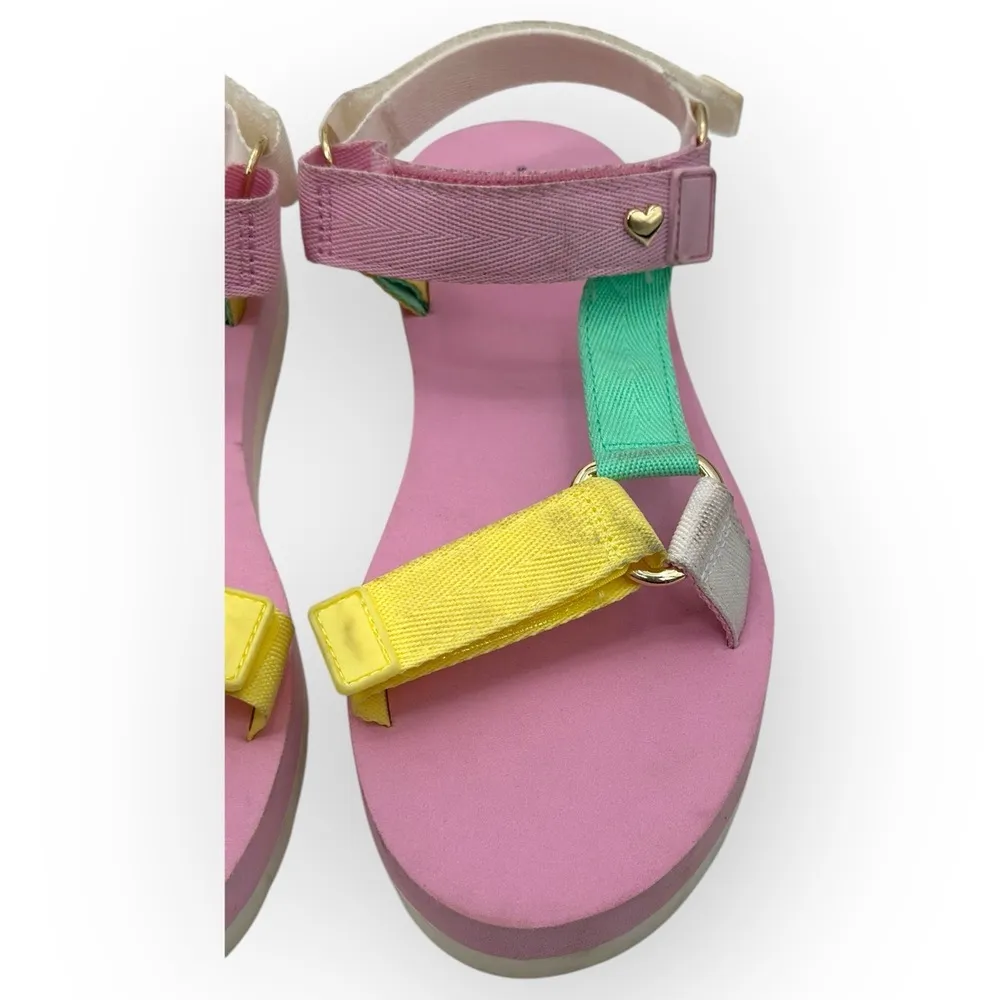 Stoney Clover Dayspring Multicolor Straps Pink Sole Open - Image 3