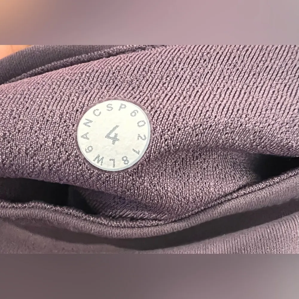 Lululemon Wunder Forget The Sweat Crop Leggings Smoked Mulberry Mesh Size 4 - Image 8