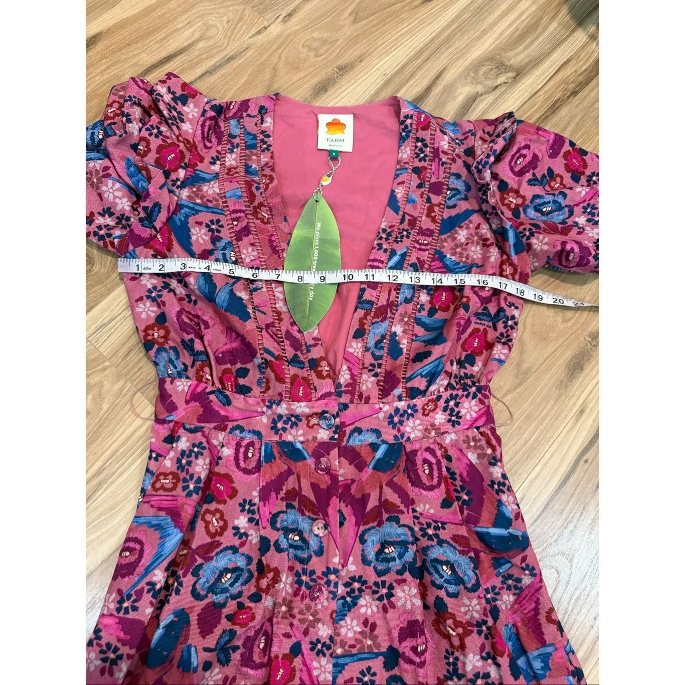 Farm Rio NWT no belt floral jumpsuit sz S - Image 8