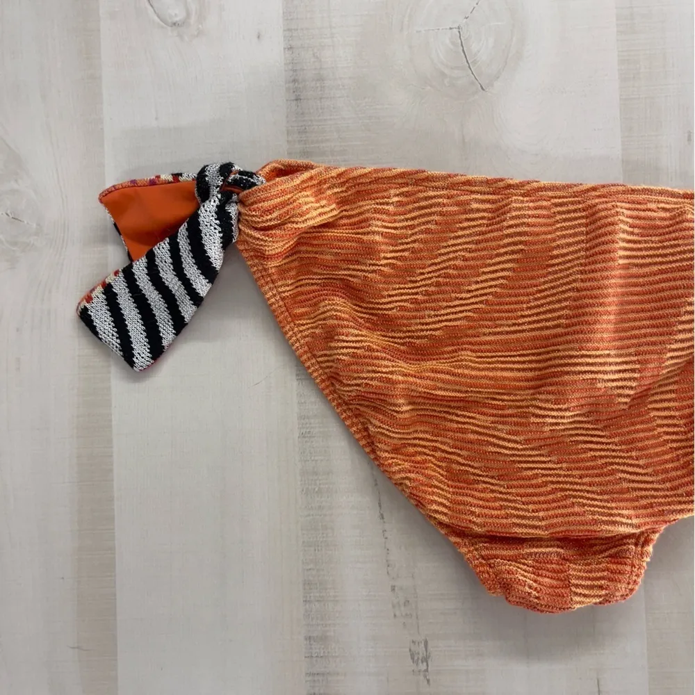 CECILIA PRADO x Anthropologie striped swim bottoms orange large travel bikini - Image 5