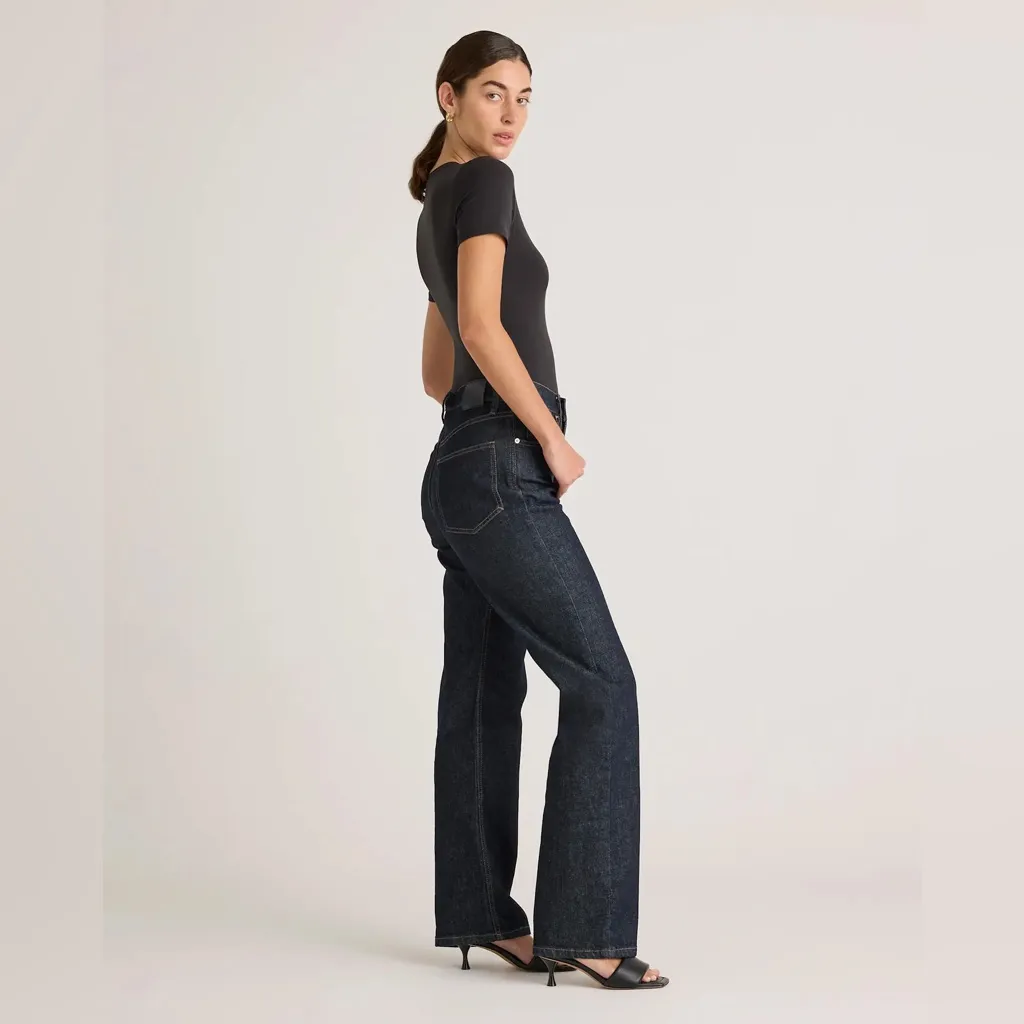 NWT Quince Second Skin T Shirt Black Bodysuit Sz S - Image 4