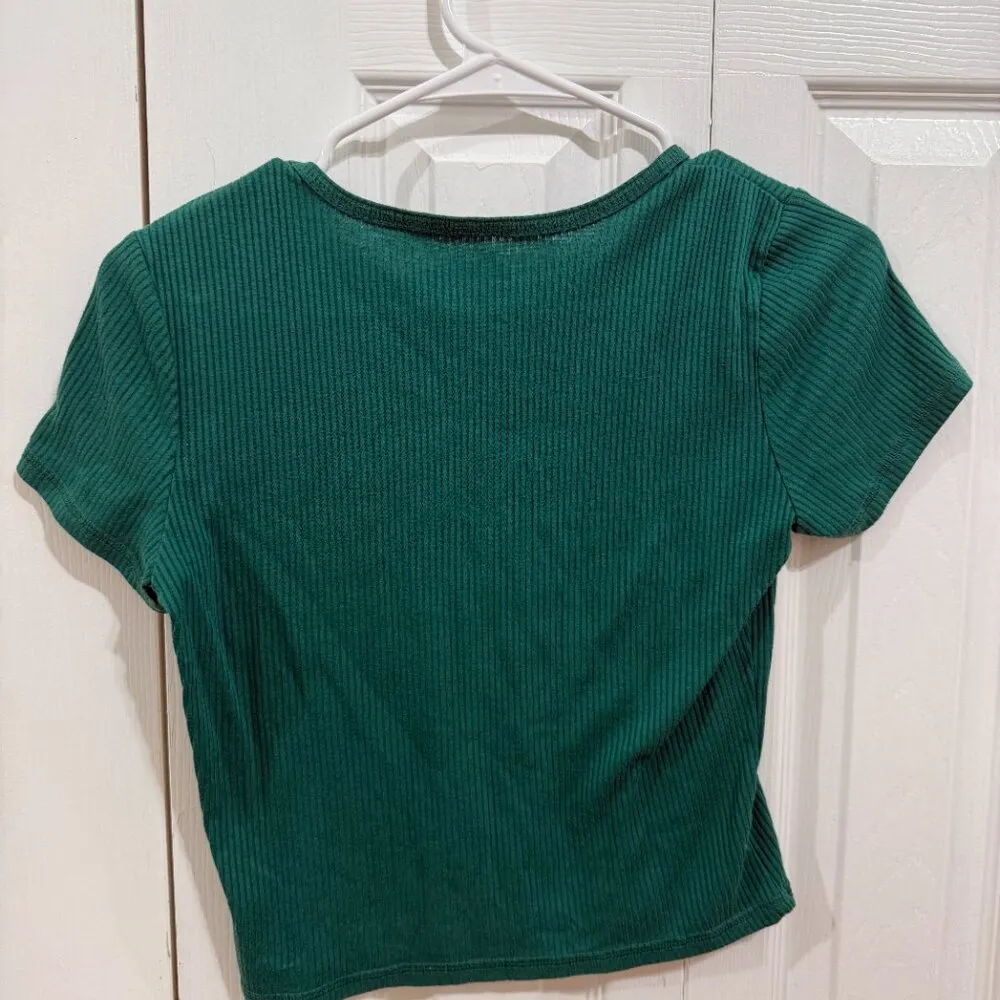Green ribbed basic top pacsun - Image 2