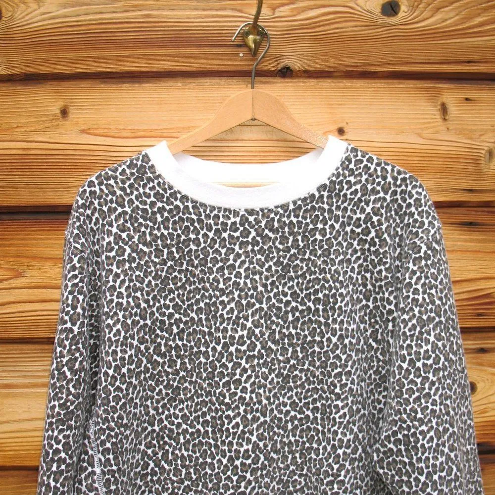 Current Elliot Leopard Fleece Sweatshirt Top - Image 4