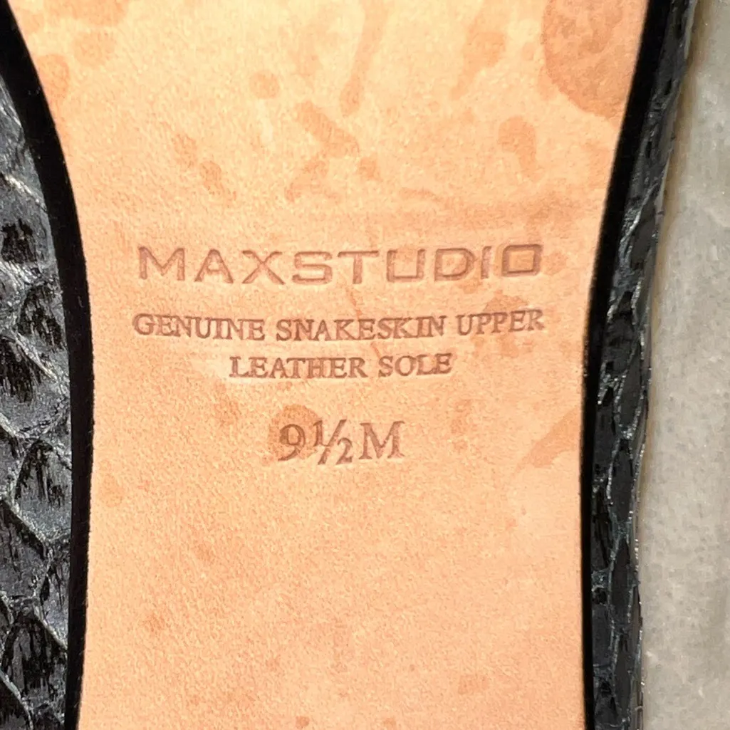 Max Studio  Elegant Black Snakeskin Pattern Heels - Image 9