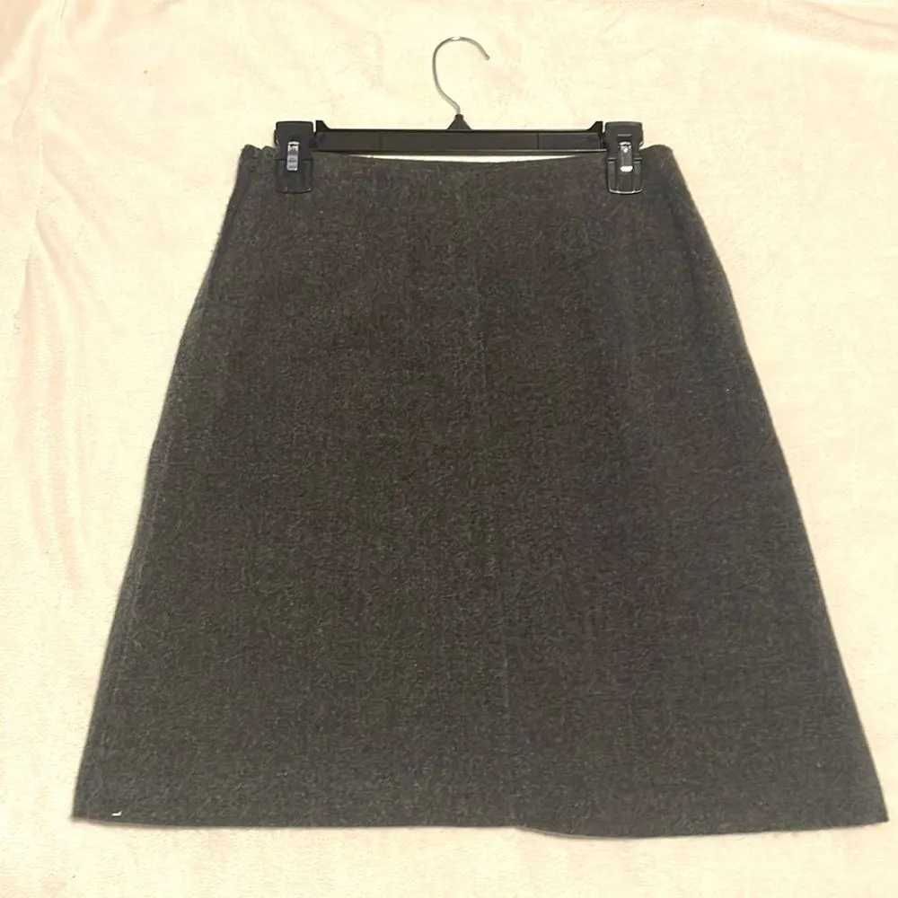 Y2K- My Michelle Wool Blend Midi Length Skirt- Dark Grey- Size 3/4 - Image 4