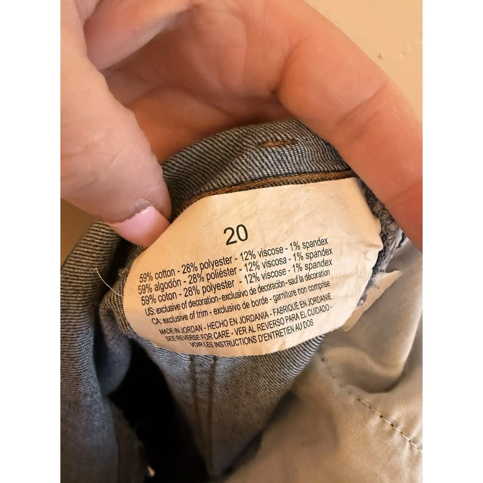 gloria vanderbilt amanda jeans capri Sz.20 - Image 5