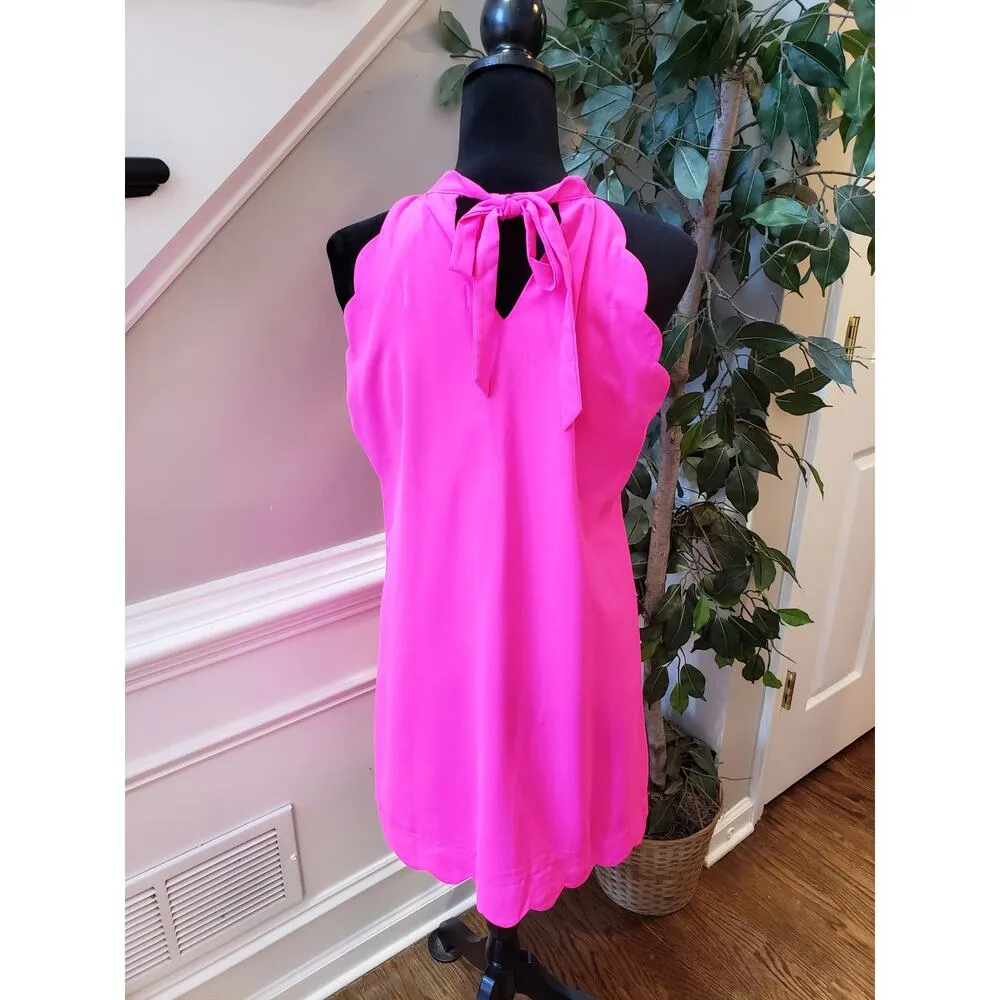 Saved By The Dress Womens Medium Pink Sleeveless Keyhole Back Halter Neck - Image 3