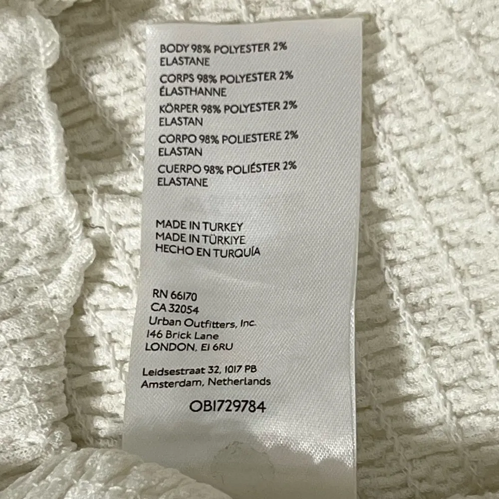 Urban Outfitters Sydney Smocked Tank Top SML White Peasant Milkmaid Cottagecore - Image 6