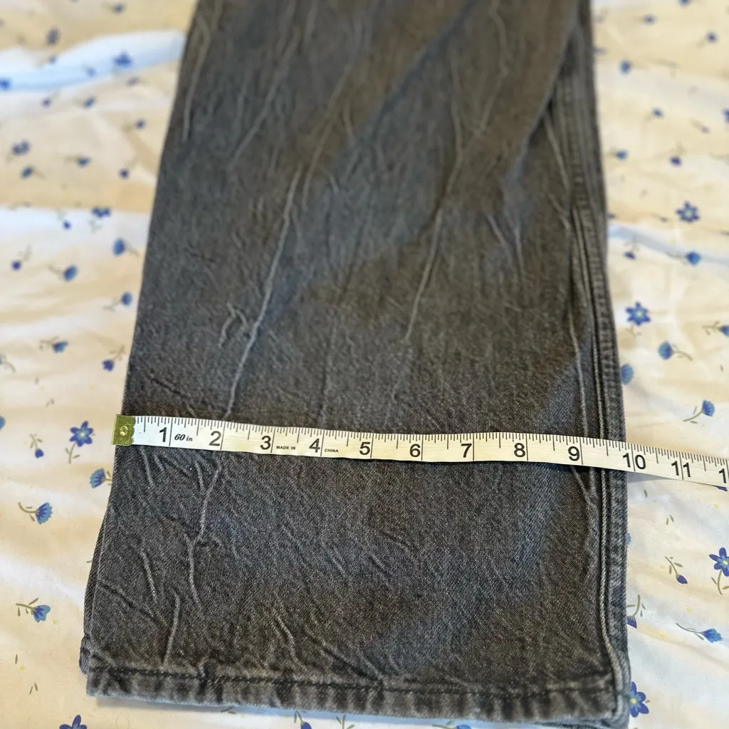 EUC H&M Women’s Sz: 6 Dusty Gray Denim Baggy Wide Leg Loose Fit High Waist Jeans - Image 6