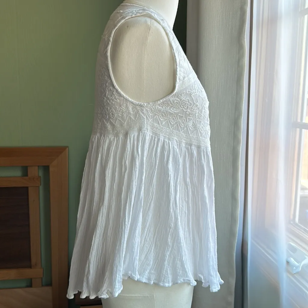 Seen worn Kept Boho embroidered tie front vest - Image 5