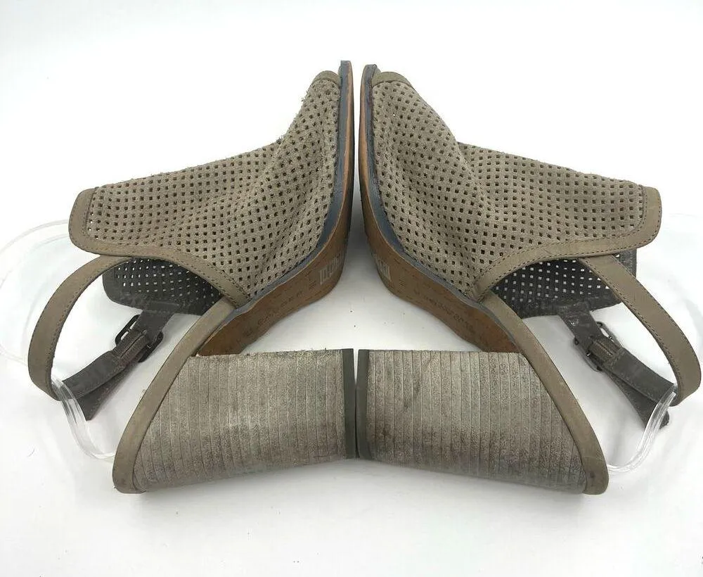 Kelsi Dagger Brooklyn Perforated Suede Sandals Women's 10 US - Image 8