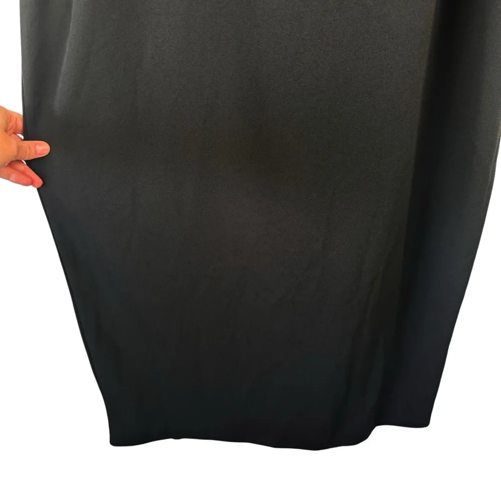 ASOS CURVE Plus Size 22 Black Lace Up Corset Midi Dress Sweetheart Neck Long LBD - Image 3