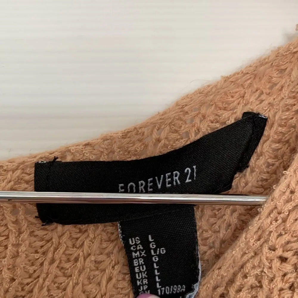 Forever21 tan cross back sweater - Image 3