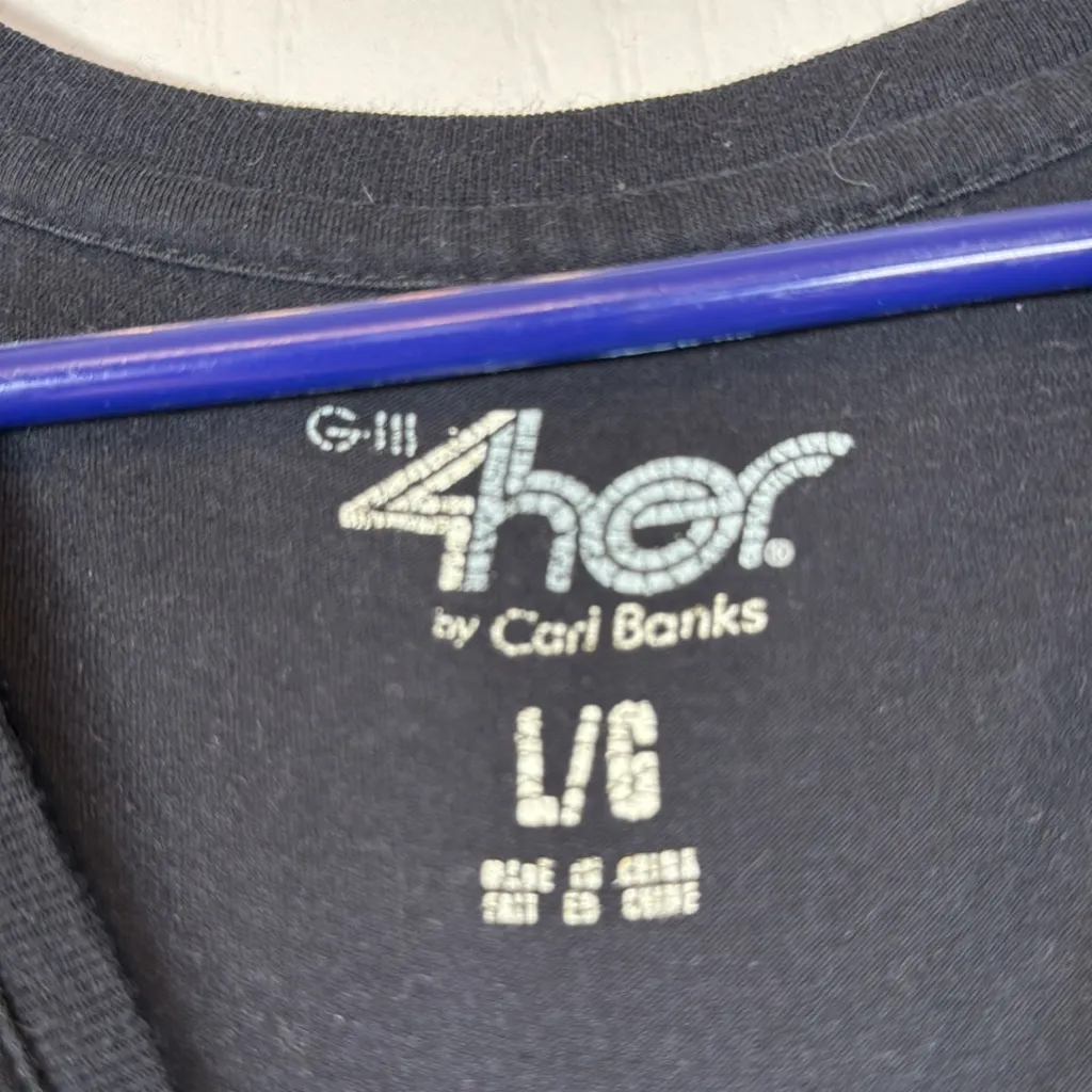 4Her Carl Banks VGK Vegas Golden Knights Black VNeck Hockey Shirt Size Large EUC - Image 5