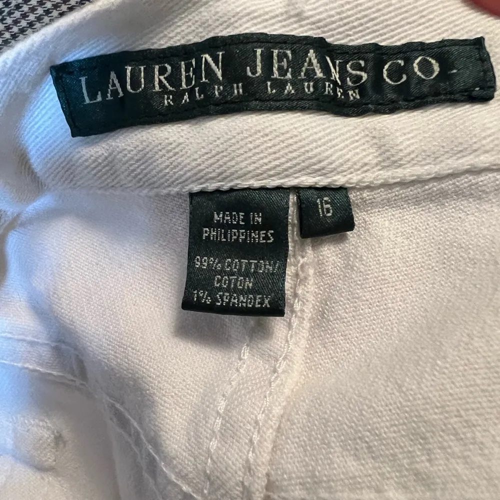 Lauren Jeans Co. Ralph Lauren White Pants Jeans Tanya Straight Leg Vintage 16 - Image 2