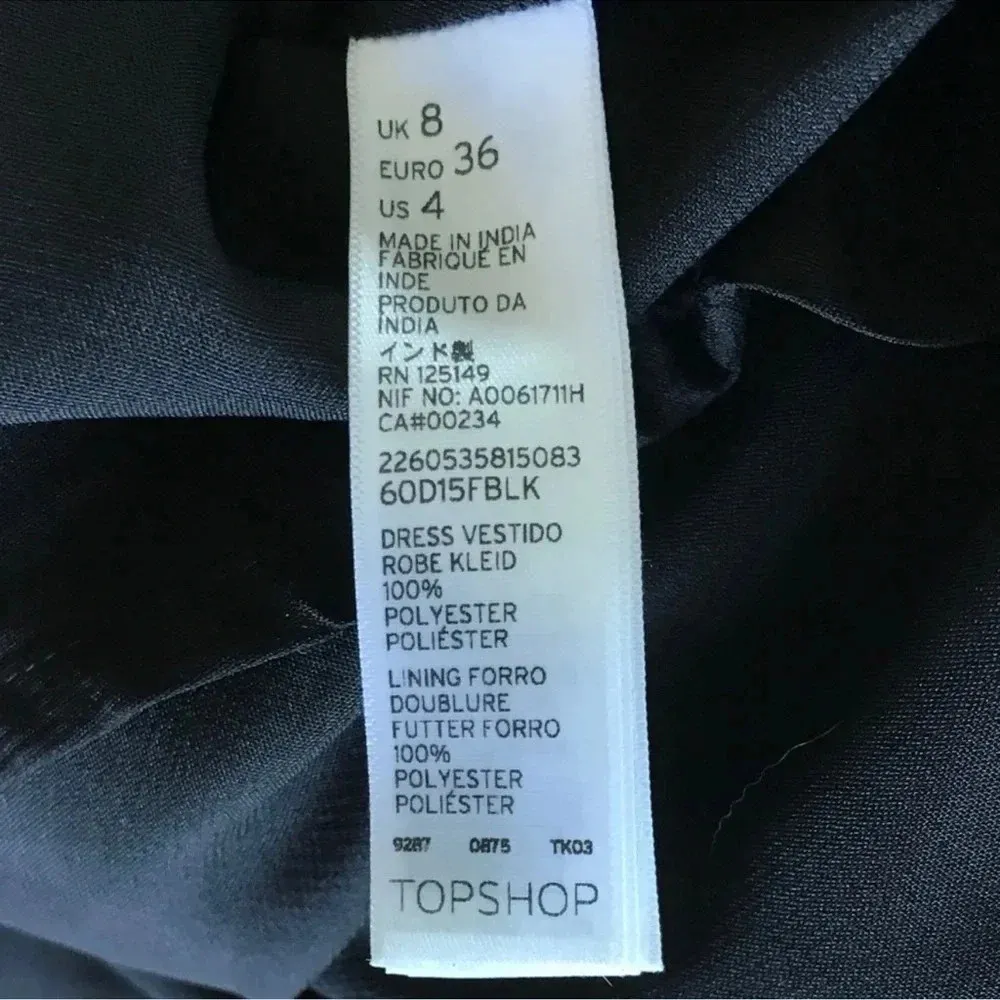 Kate Moss TopShop Black Fringe Punk Rock Glam Cocktail Party Dress Size Small S - Image 8