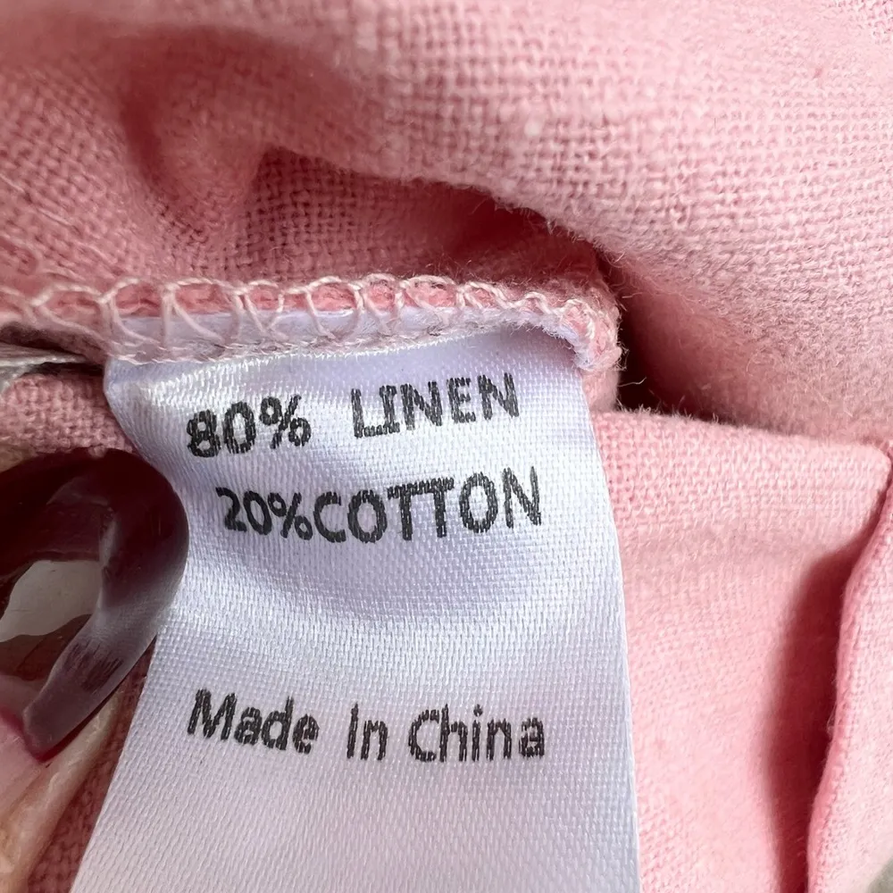 Thanne pink linen blend Bermuda pleated shots size UK 8 / US 4 - Image 4