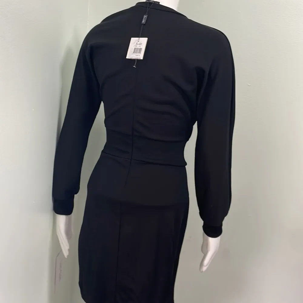 Bardot Womens Mila Black Long Sleeves Mini Corset Clubwear Dress Imperfections - Image 7