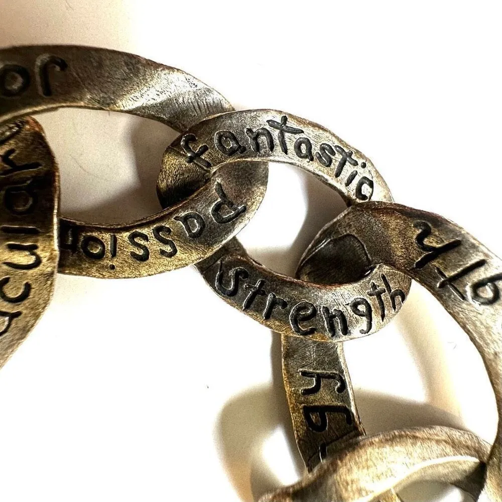 Sterling Silver inspirational link bracelet - Image 11