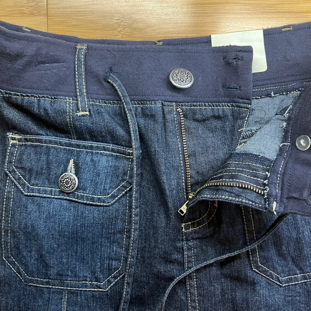 ST. JOHN’S BAY women’s Blue Drawstring stretch Waist Denim skirt w/Pockets|SZ:S - Image 14