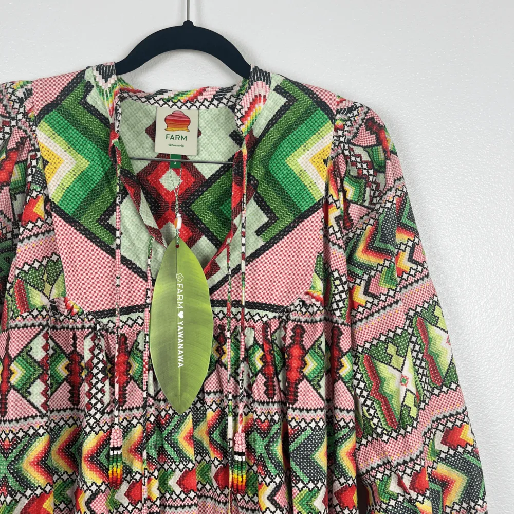 Farm‎ Rio Women's Amulet Dress Long Sleeve Sz S NWT - Image 3