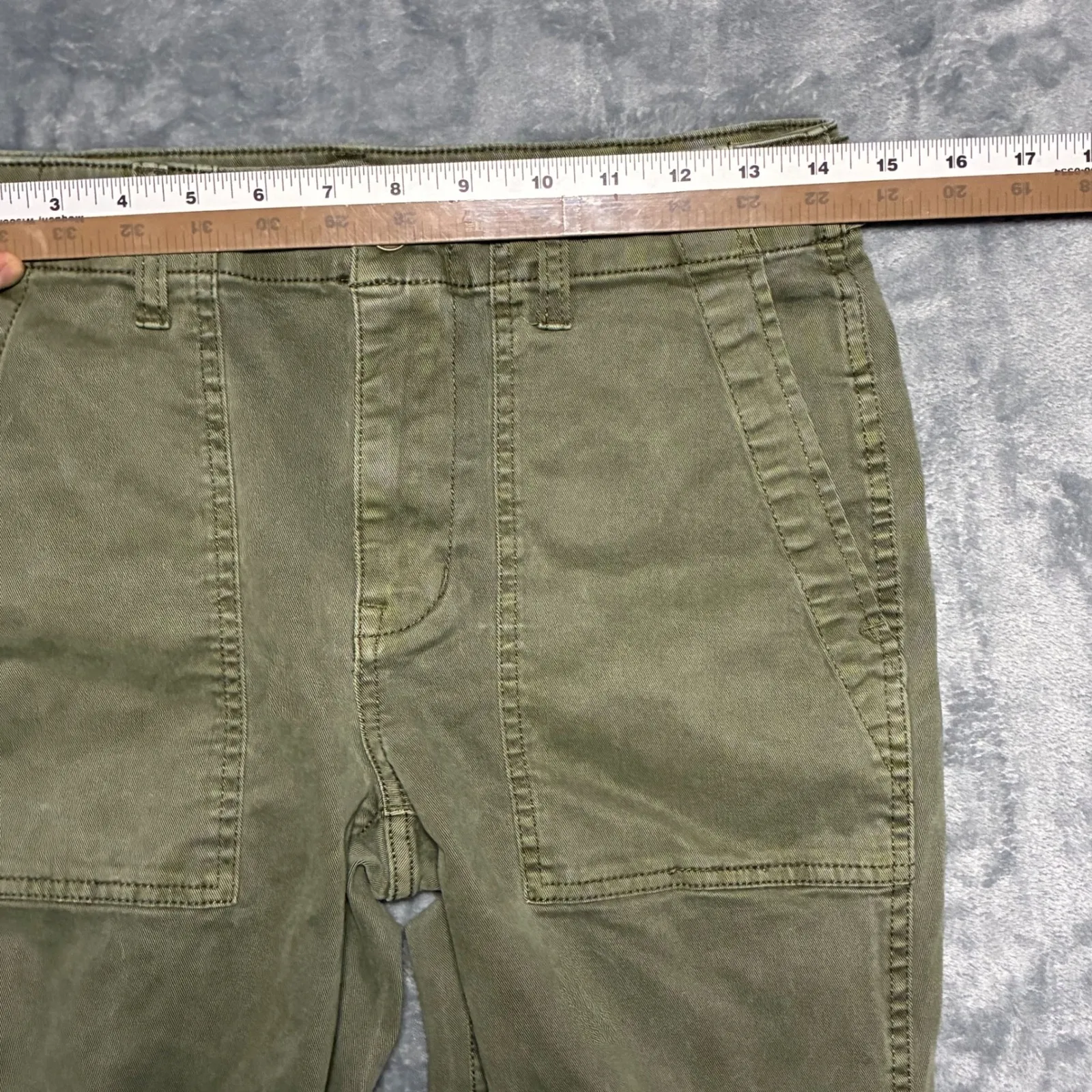 Madewell The Slim Straight Utility Pant Olive Green Women's 26 - Image 8