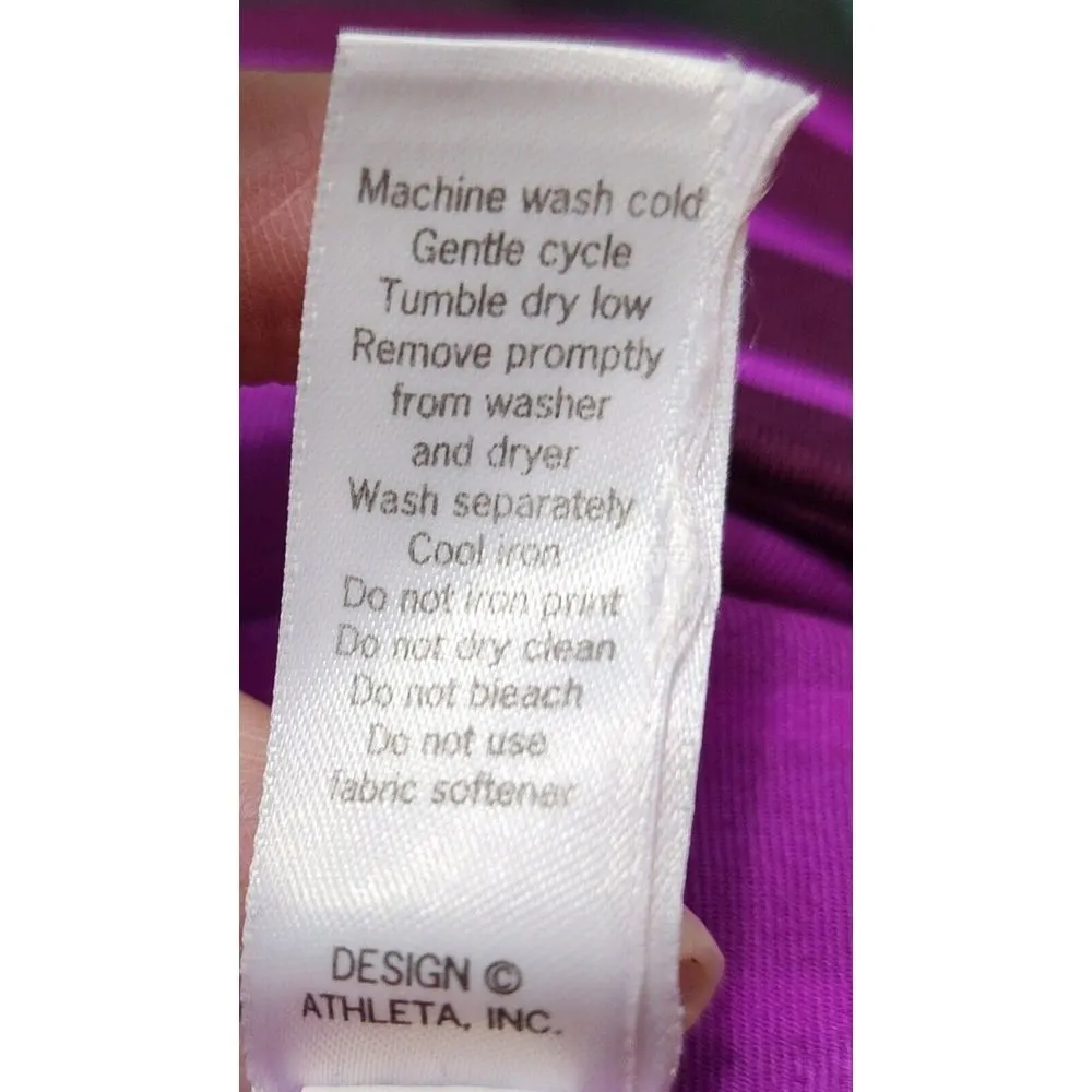 Athleta  Womens Leggings Medium Purple‎ Stripes - Image 5