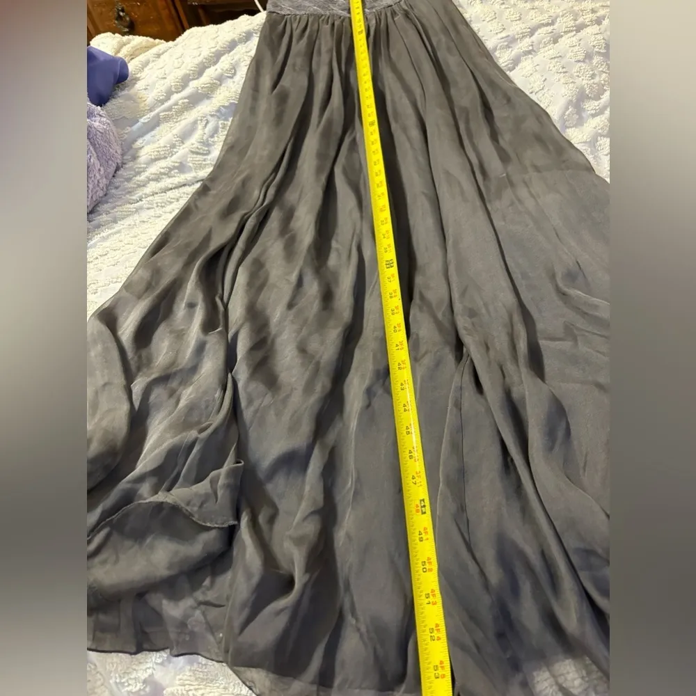 Gray Evening Gown ABS Allen Schwartz Size 6 Mardi Gras Balls Dance Prom Formal - Image 10