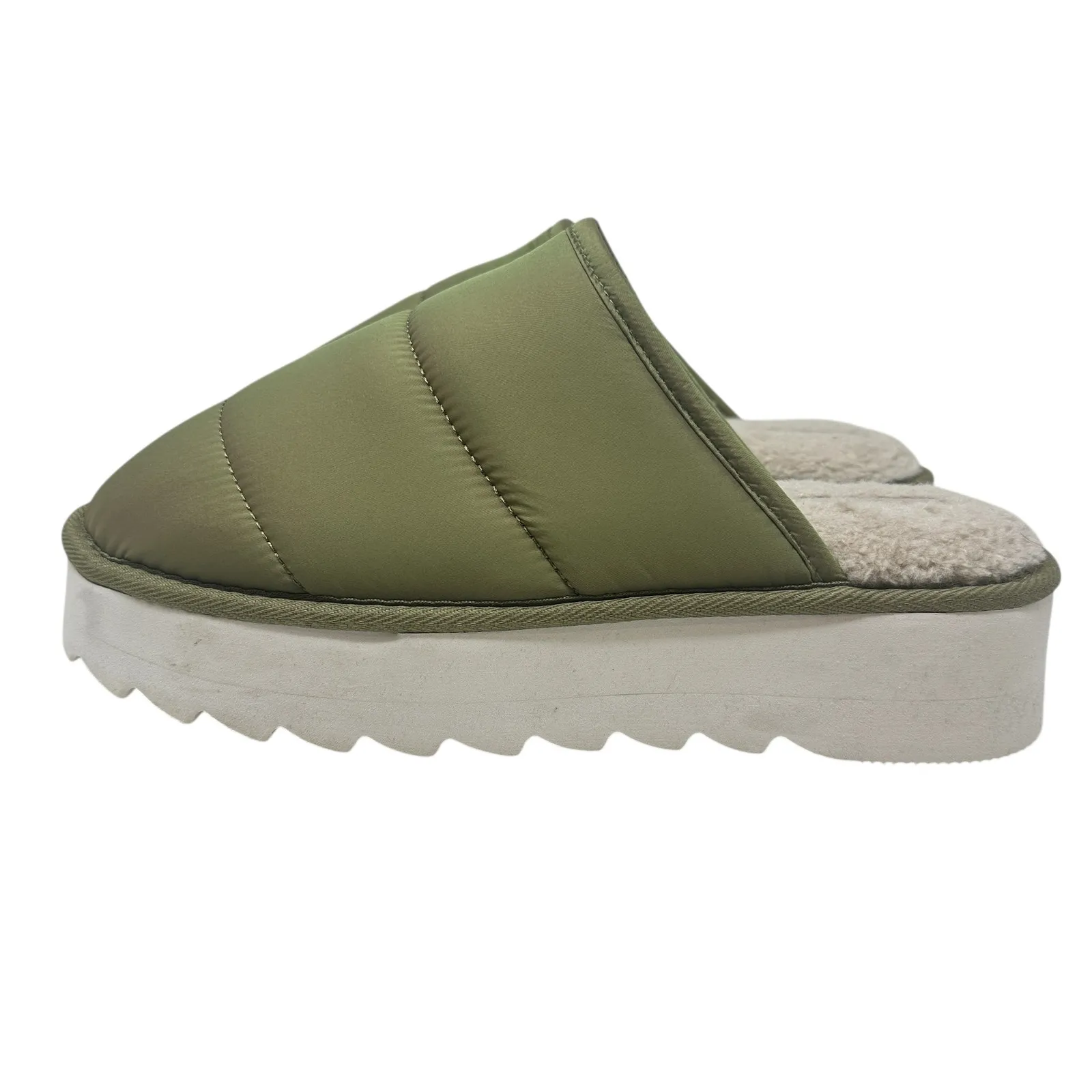 Anthropologie Maeve Puffy Platform Slippers Green Size Large US‎ 10 11 - Image 8