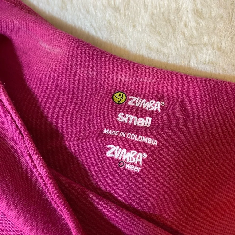 Zumba Magenta Tie Dye Top Small EUC Oversized CUSTOM - Image 7