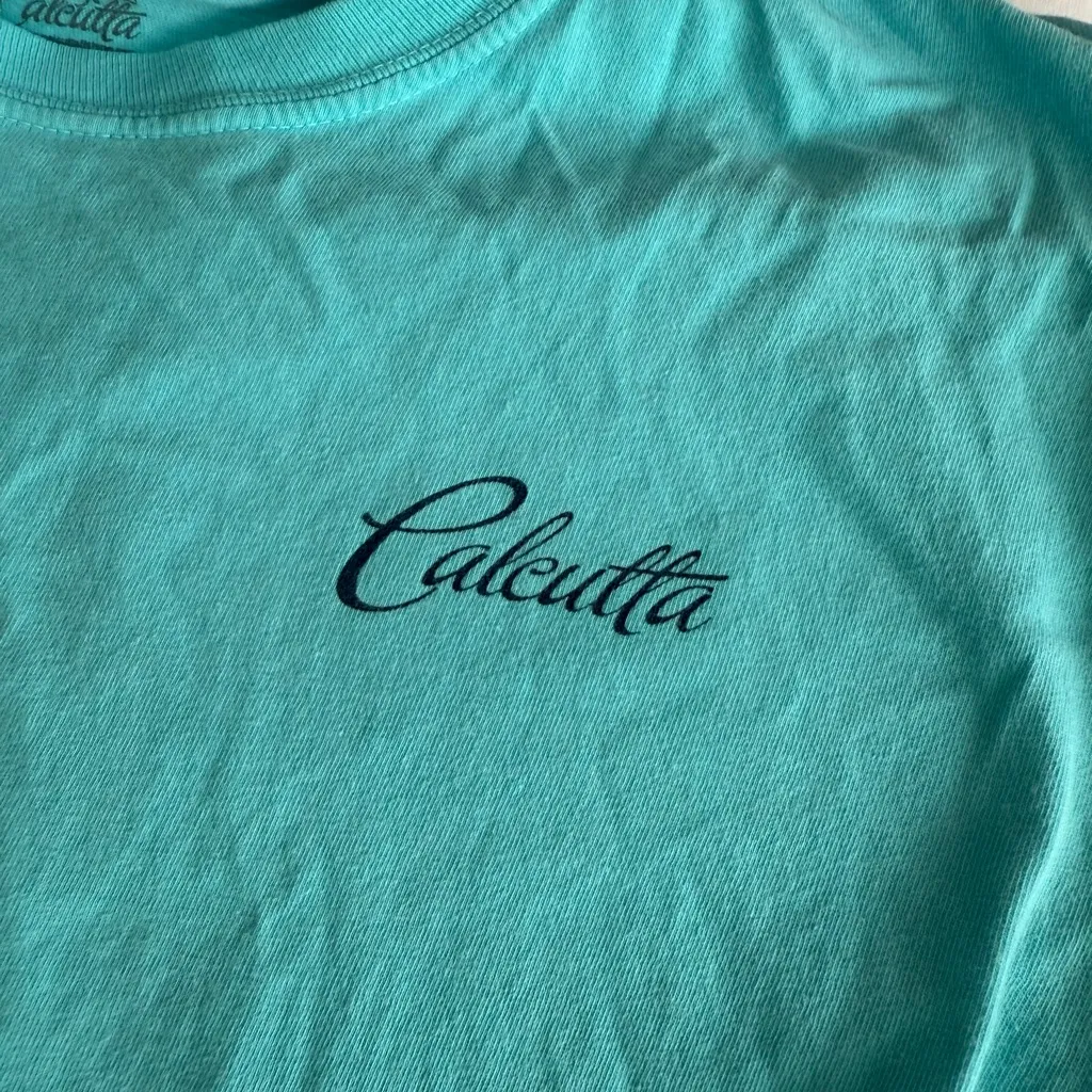 Calcutta Short Sleeve Shirt with Multicolor Sailfish Blue Size M - Image 2