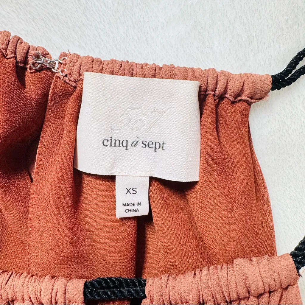 CINQ A SEPT Lotus Halter Top In Blush Pink - Image 3