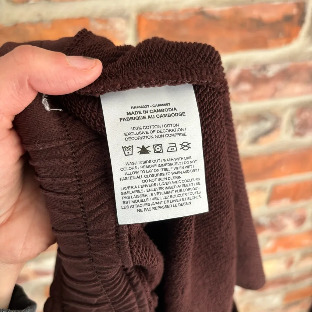 Nike Earth Brown Modern Fleece French Terry Shorts, M - Image 8