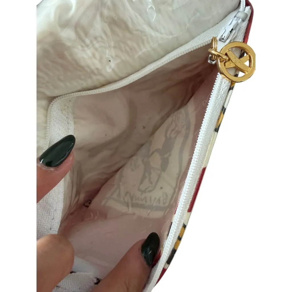 PALOMA PICASSO Vintage Travel Makeup Cosmetic Bag Red - Image 4