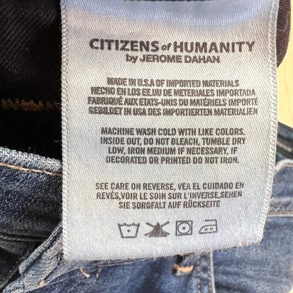 Citizens Of Humanity Emerson Slim Boyfriend Jeans Mid Rise Cropped Size 28 - Image 10