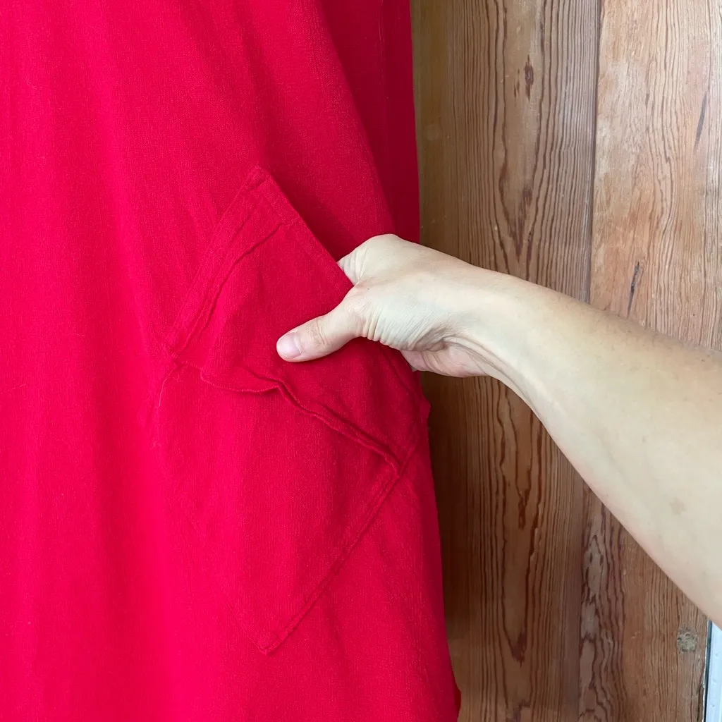 Oh My Gauze! “LA” Dress in Crimson Red - Image 4