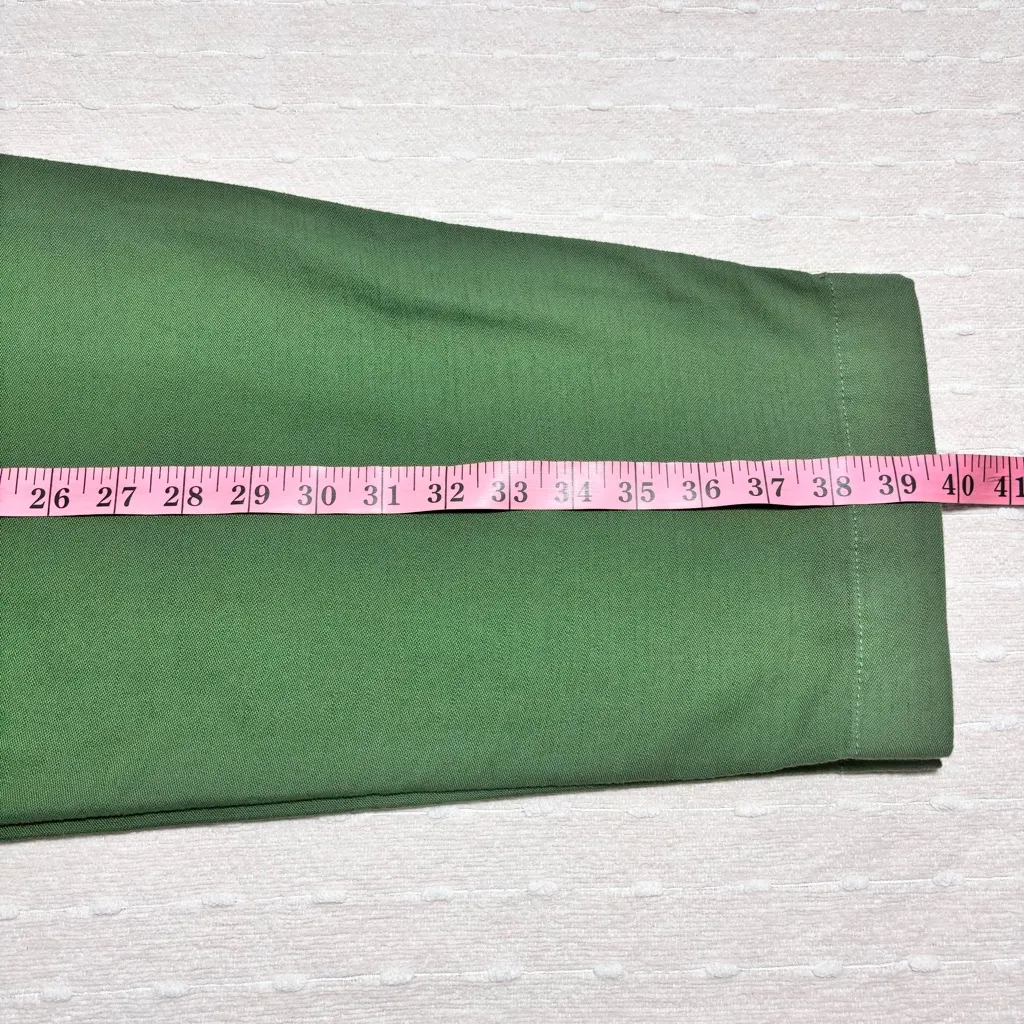 J. Crew Cotton Camp Pant Women’s Size 12 Patch‎ Pockets Tapered Leg Casual Green - Image 8