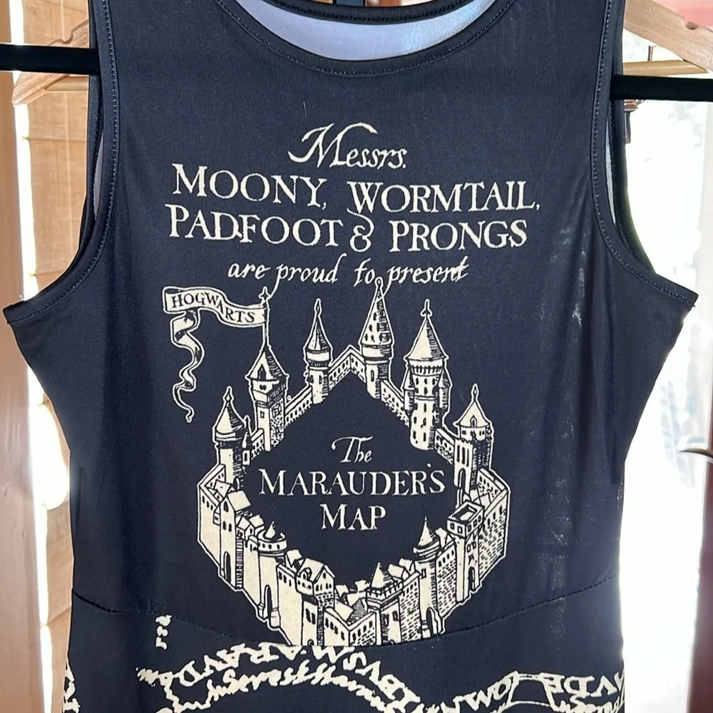 Harry Potter Marauders Map Hogwarts Skater Dress Size Small - Image 2