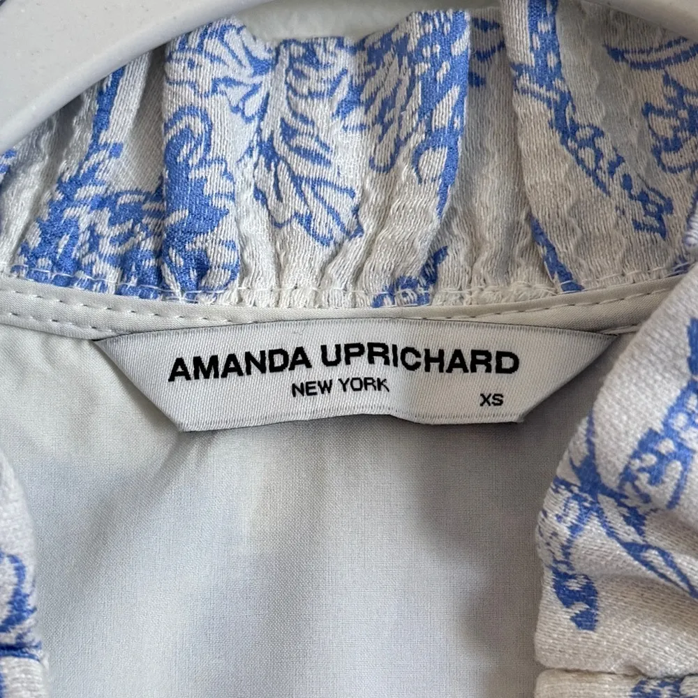 Amanda Uprichard Connolly Dress Size XS Floral Blue White Paisley Spring Wedding - Image 3