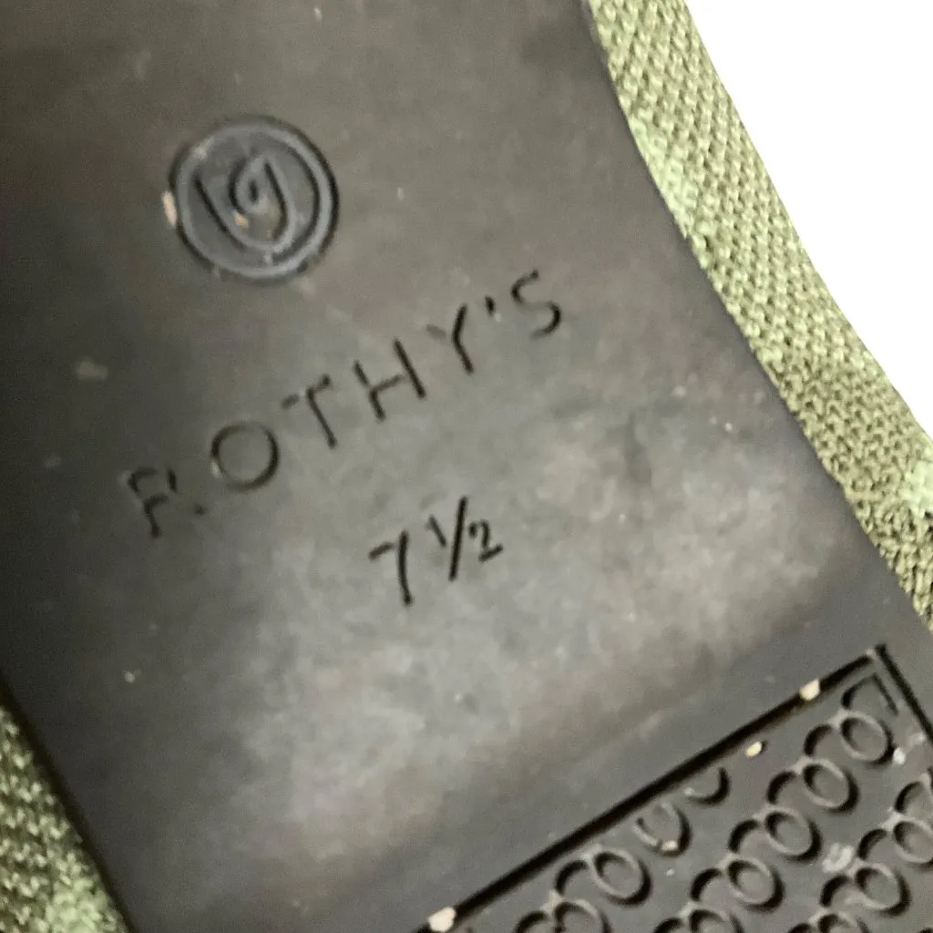 Rothys Womens 7.5 Green Camo Knit Flats classic casual cozy minimalist business - Image 4