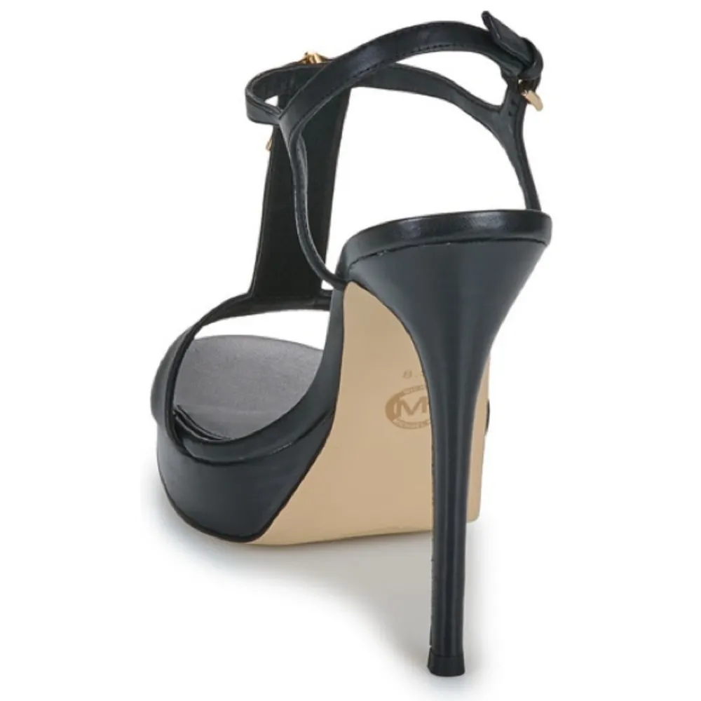 Michael Kors 100% Leather Berkley Stiletto Sandal+ gold zipperr - Image 6