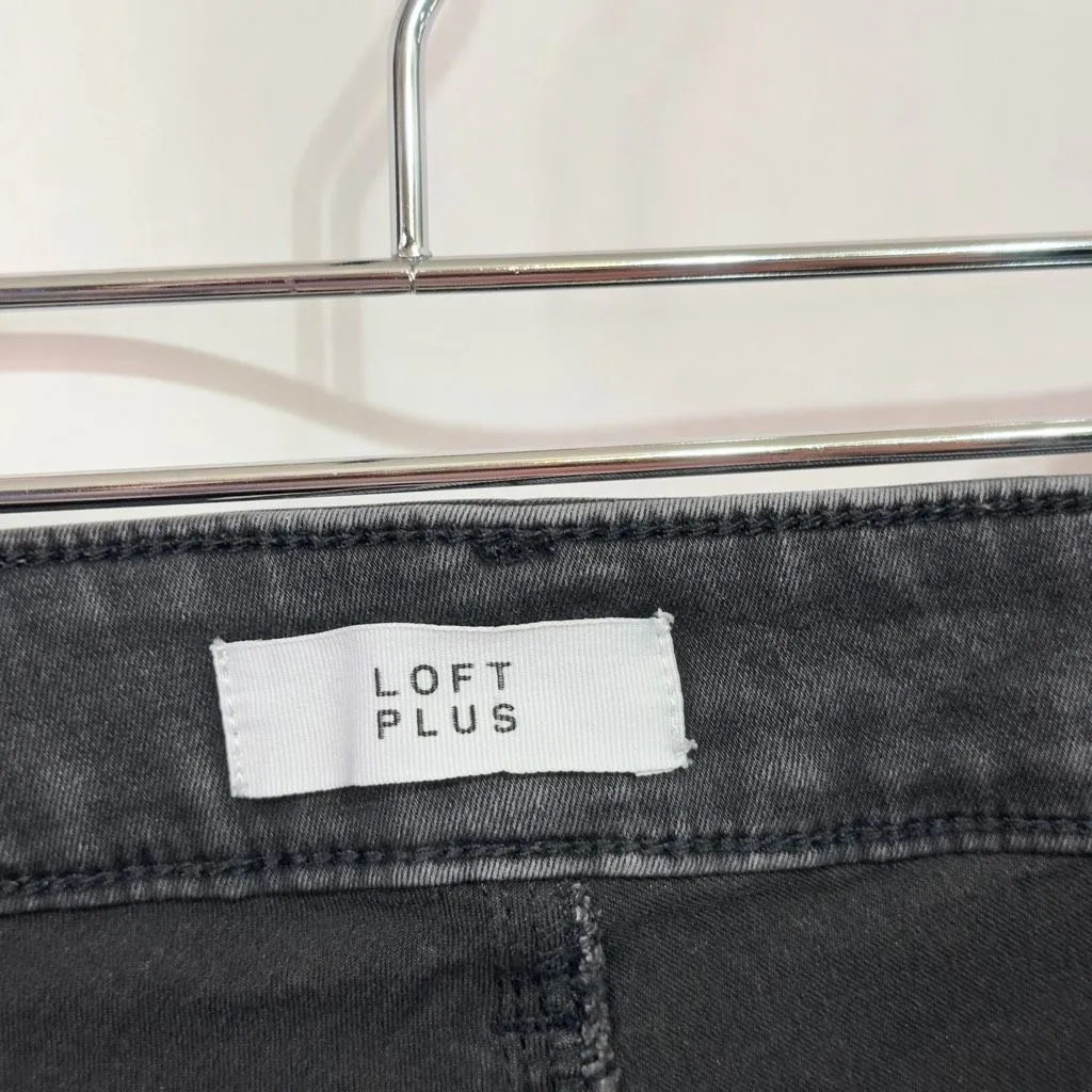 Ann Taylor LOFT Plus Size‎ 26 Jeans Black Skinny High Rise Stretch Denim 1080 - Image 9